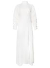 ADIBA Designer Pearl White Long Sleeve Maxi Tweed Dress Size S