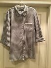 Lafayette 148 new york Shirt - XL - toffee and white check/never worn (US Only)
