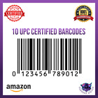 10 UPC EAN Codes Barcode Amazon Certified Compliant with GS1
