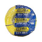 Unbranded* 250-Ft Roll 12-2 AWG NM-B Gauge Indoor Electrical Copper Wire Grou...