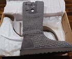 Womens  UGG CLASSIC SOLENE TALL in Charcoal Sz 8.0 New In Box With All Papers