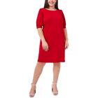 MSK Women Womens Puff Sleeve Knee-Length Party Sheath Dress Plus BHFO 5420