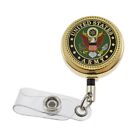 US Army Soldier Military Retractable Security ID Card Holder Badge Reel