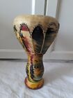 Vintage Tunisian Djembe Type African Clay Drum - 8