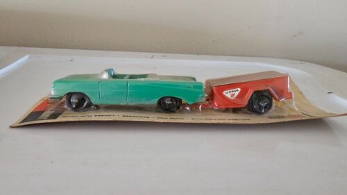 NOS Vintage JUMBO Tootsietoy Factory Sealed Carded Car & Trailer +Free Ship