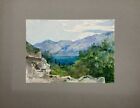 Watercolour Impressionist 1899 Italy Lago Di Garda Lake Garda Coast At Gargnano