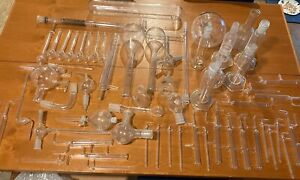 New ListingHuge Lot Of  Vintage/Antique Lab Glass Mixed Brands.  Approx 17 LBS OF GLASS