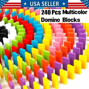 240 pieces Domino Children Building Blocks,Race Toy, Early Education Wooden Toys