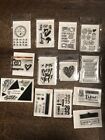 Studio Calico  Mini Clear Stamps Lot of 13  comes in zipper pouch shown NEW
