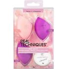 Real Techniques makeup Beauty Blend & Glow set new 3 sponges 1 cleaning solid