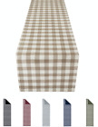 Country Farmhouse Reversible Plaid/Solid Table Runners - Assorted Colors & Sizes