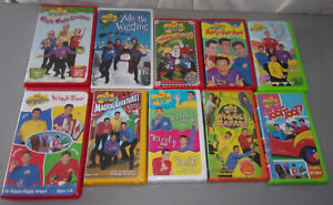 Lot of 10 The Wiggles VHS Tapes Movie Film - Children’s TV Show