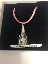Chesterfield Spire PP-G69 Motif Pewter  PENDENT ON A PINK CORD Necklace