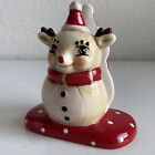 Johanna Parker Christmas Reindeer Ceramic Napkin Holder Holiday NEW