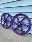 Purple Skyway Old School 20 inch Tuff Wheels Mags Rims Bmx New 6 Spoke Orange
