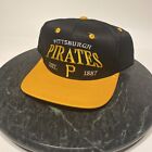 Vintage Pittsburgh Pirates Hat Youth Snapback Black  Spellout Baseball