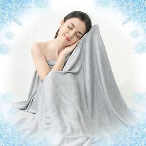 Cooling Blanket for Hot Sleepers Lightweight Throw Japanese Q-Max 0.4 Arc-Chill