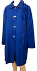 London Fog Women's Water Repellent Trench Coat Royal Blue Size 2x w/Hood