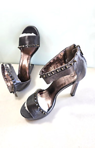 New PAPELL Women's Size 5.5 GRAY Platform Sandal Pump w Leather Sole Heel Shoes