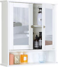 Bathroom Cabinet Wall Mounted Cabinet Shelf with Mirror Door Storage Organizer