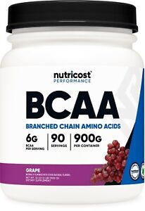 Nutricost BCAA Powder (Grape) 90 Servings - Gluten Free and Non-GMO