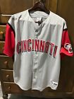 CINCINNATI REDS VINTAGE MAJESTIC ROAD GRAY MLB JERSEY XL Signed by George Foster