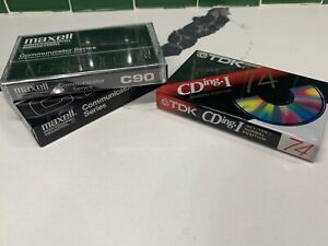 Mixed Lot Of 3 Blank Cassette Tape, SEALED, TDK 74 and MAXELL C90/C120