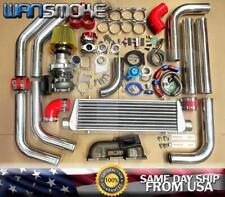 KA24E for Nissan 240sx Pickup D21 T3/T4 Turbo Kit Manifold Intercooler BOV Red