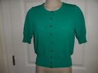 Ann Taylor Cropped Cardigan lightweight sweater size XS Green