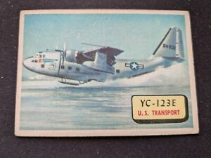 1957 Topps Planes of the World Card # 106 Stroukoff YC-123E - U.S. Transport (VG