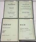Lot of 4 Kalmus Piano Books Bach, Debussy, C.L. Hanon and Robert Schumann