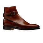 Handmade Classic Jodhpur Boots, Ankle High Strap Buckle Up Dress Boots For Men