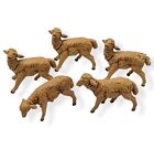 Vintage 1980's Fontanini Lot of 5 Nativity Sheep Stable Animals Made in Italy