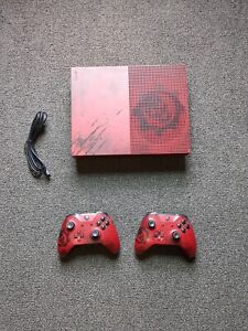 Microsoft Xbox One S Gears of War 4 2 TB Crimson Red Console With 2 Remotes