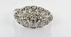 Vintage Diamond Accented Ring 14k White Gold Size 6