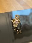 Solid Gold 10k Pink Diamond Vintage Women's Ring