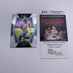 New Listing2021 Panini Select Rookie Amon-Ra St Brown Detroit Lions Card Signed JSA
