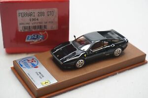 1/43 BBR FERRARI 288 GTO GLOSS BLACK 1984 BBR ANNI BROWN LEATHER BASE LE 10 N MR