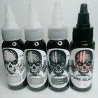 Grey wash Tattoo Ink kit, 1oz including pure black lining ink usa 4 bottle set