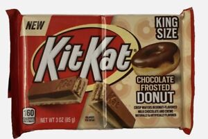 6 KitKat Kit Kat Chocolate Frosted Donut King Size 3oz each Candy Bars Exp 12/24
