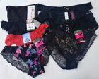 Lot of Panties Size Large Black Floral Lace Maidenform Jockey Adore Me NEW