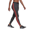 Adidas Women's Contrast 3-Stripe Leggings Gray Heather Size M 3330