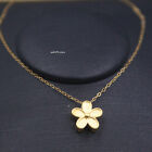 1pcs Real Pure 24k Yellow Gold Pendant 3D Cherry Blossom 18K Yellow Gold Chain