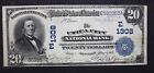 New Listing1902 Plain Back $20 Utica CITY NEW YORK National Bank note Ch#1308