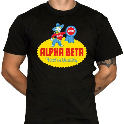 ALPHA BETA Supermarket T-Shirt - Defunct Supermarket Chain - 100% Cotton Shirt