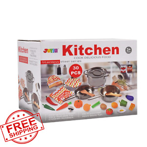 JOYIN Kid Play Kitchen, Pretend Daycare Toy Sets, Kids Cooking Supplies