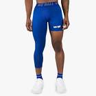 Athletic 3/4 Compression Tights (Blue) - For Football, Basketball, Lacrosse
