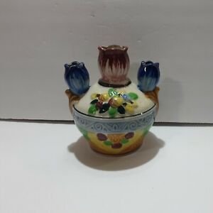 New ListingVintage Ceramic three Finger Bud Vase Hand painted Japan 6.5