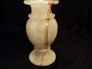 Heavy Genuine Onyx Vase 7-7/8