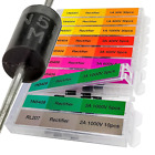 130 Pcs 7 Value Rectifier Diode Kit Diode Assortment Kit Contains Pack of Assort